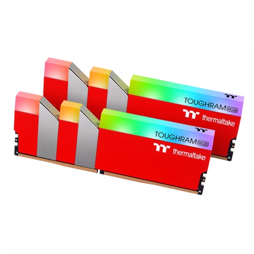 鋼影TOUGHRAM RGB記憶體  DDR4 3600MHz 16GB (8GB x2)-競速紅