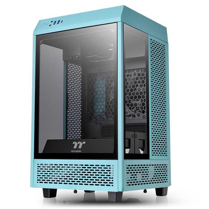 thermaltake the tower 100 turquoise mini chassis