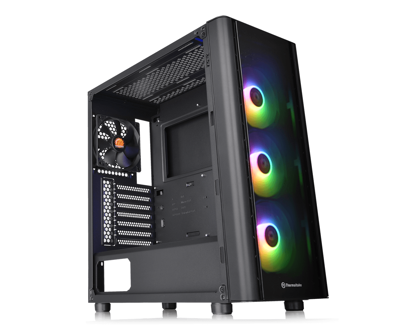 Thermaltake V250 Motherboard Sync ARGB ATX Mid-Tower Chassis with 3 120mm 5V Addressable RGB Fan 1 Black 120mm Rear Fan Pre-Installed CA-1Q5-00M1WN-00 
