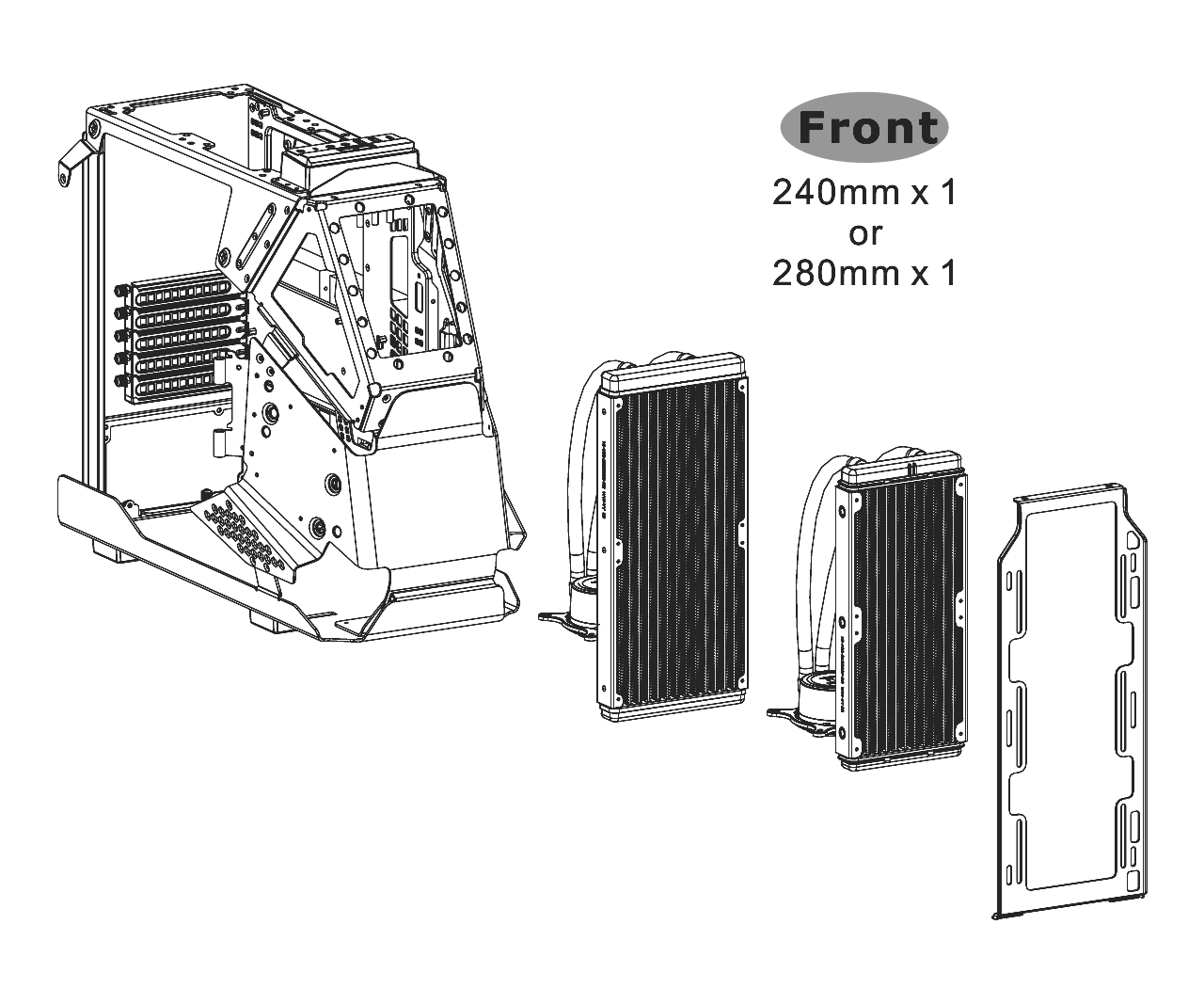 pic9 Thermaltake AH T200 Tempered Glass Micro Case Black Edition NO POWER Model: CA-1R4-00S1WN-00 - GameDude Computers