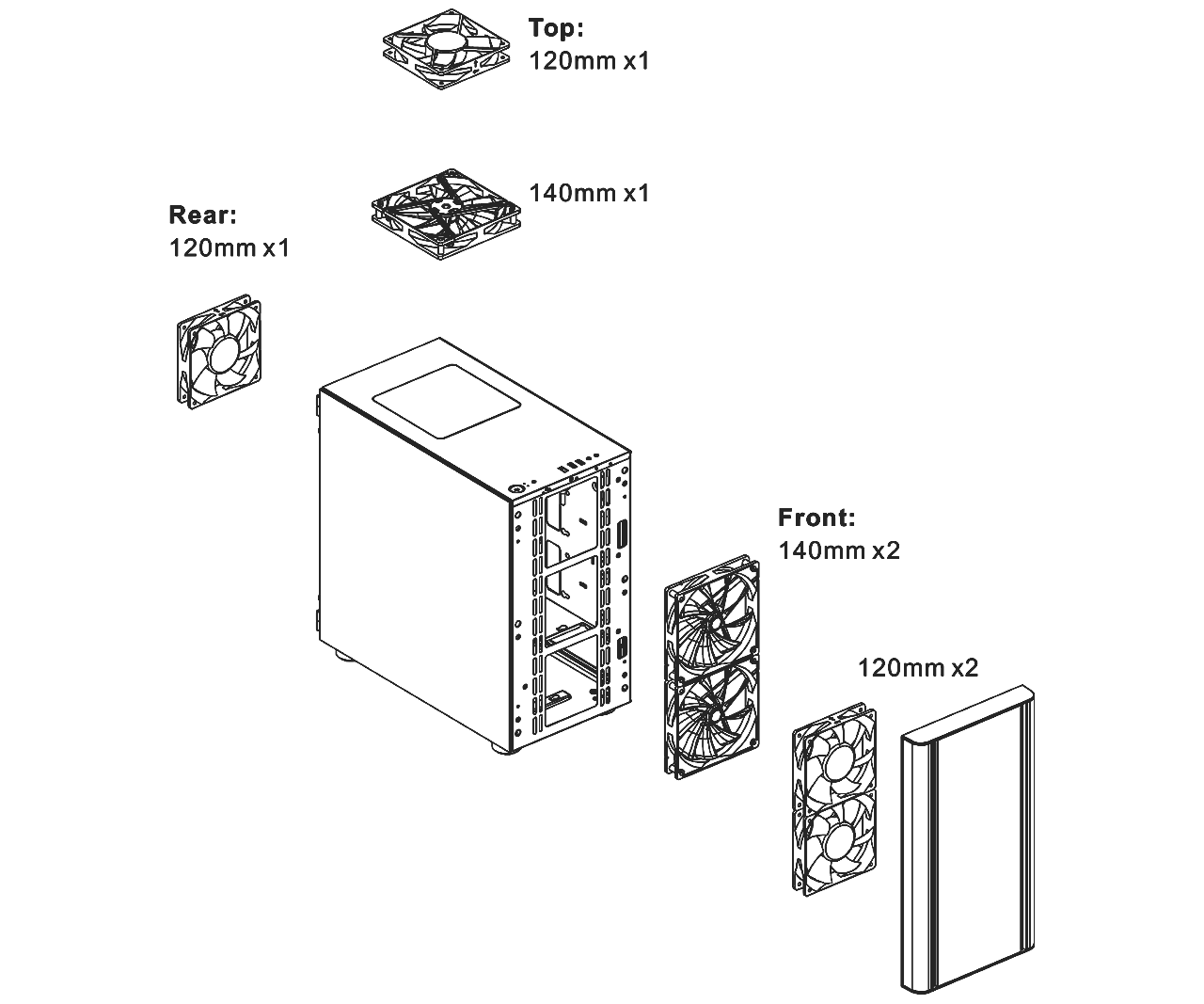 pic10 ThermalTake V150 TG ARGB Micro Chassis 4mm Tempered Glass Mini / Micro ATX - 1 x USB 3.0, 2 x USB 2.0, 1 x HD Audio MODEL : CA-1R1-00S1WN-01 - GameDude Computers