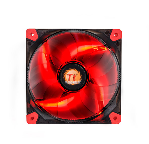 Lot of 4 Thermaltake Pure 12 120mm Computer Fan with Red LED 