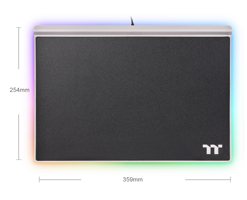 pic7 Thermaltake ARGENT MP1 RGB Gaming Mouse Pad MODEL : GMP-MP1-BLKHMC-01 - GameDude Computers
