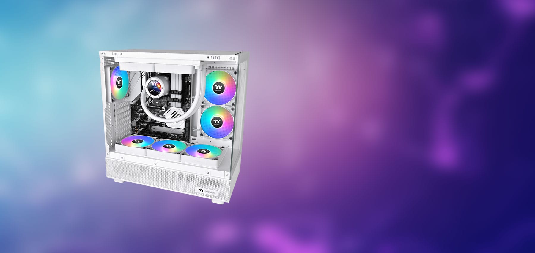 CT120 Reverse ARGB Sync PC Cooling Fan White (2-Fan Pack)