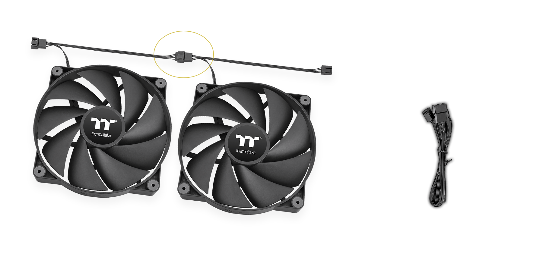 Image showing the cable-integrated daisy-chain design of CT Series fans