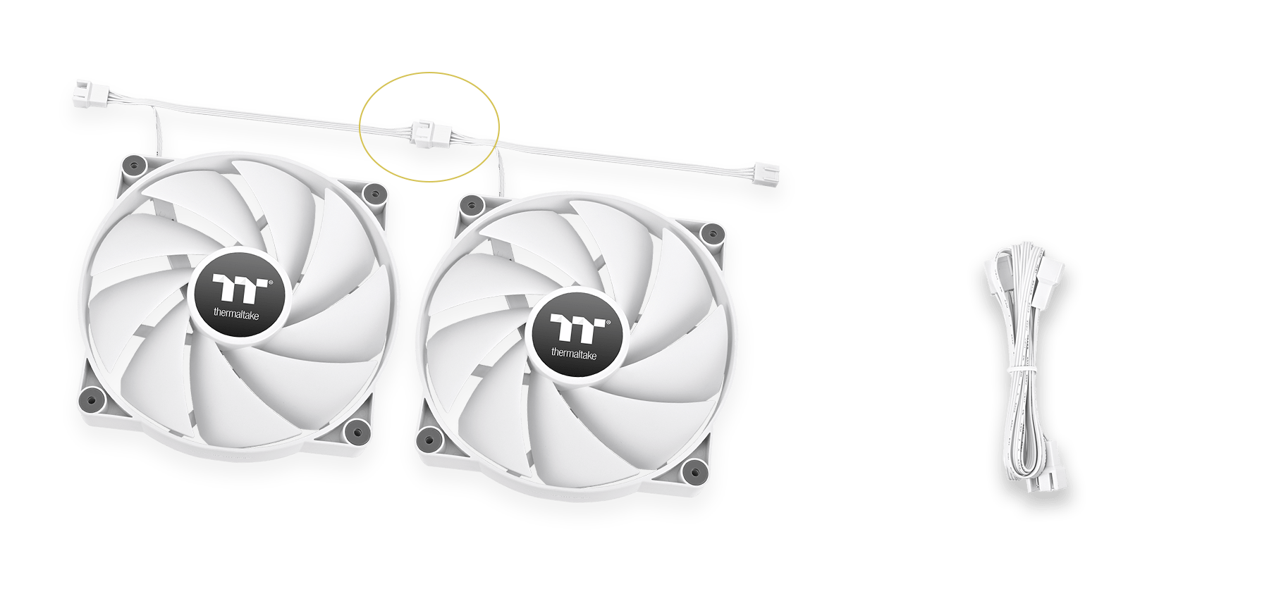 Image showing the cable-integrated daisy-chain design of CT Series fans