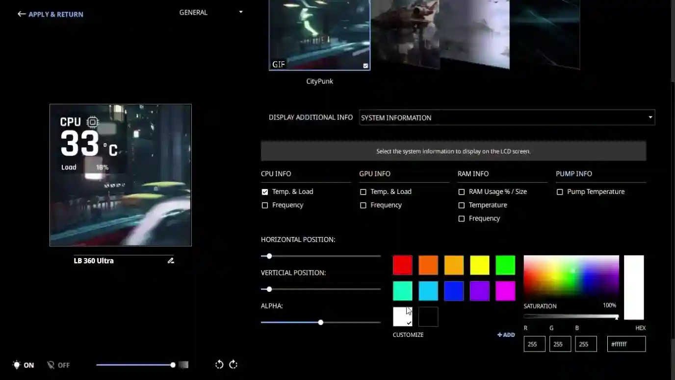Text Color Selection