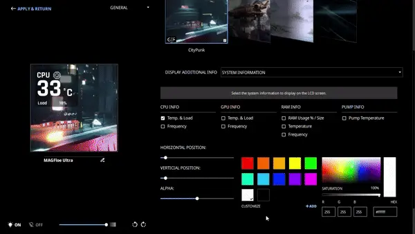 Text Color Selection