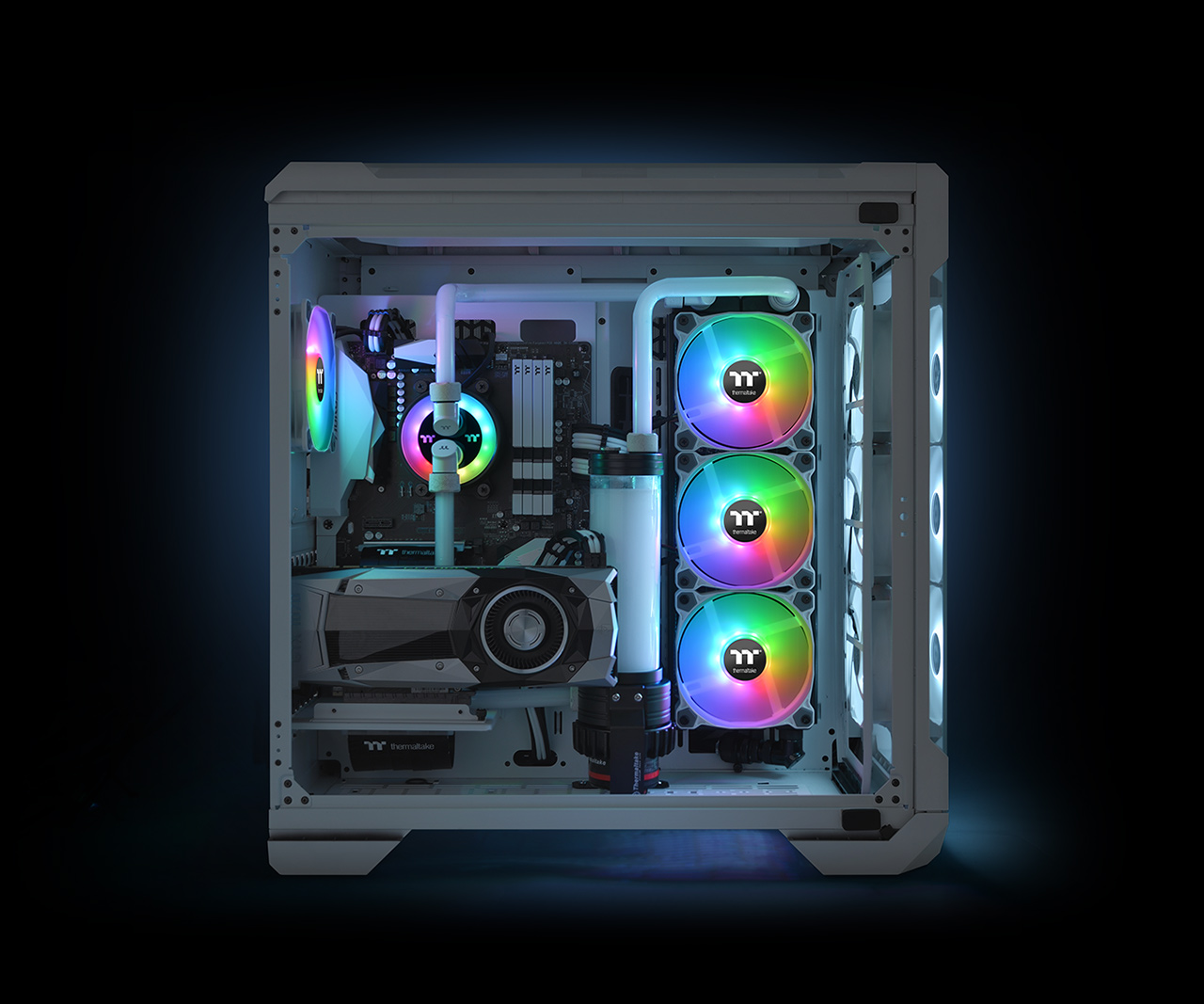 Argb подсветка для пк. Thermaltake Pure 12 ARGB. Thermaltake Riing Quad 12 RGB Radiator Fan TT Premium Edition. Thermaltake Riing Trio 12 RGB White. Thermaltake 12 Riing Duo.