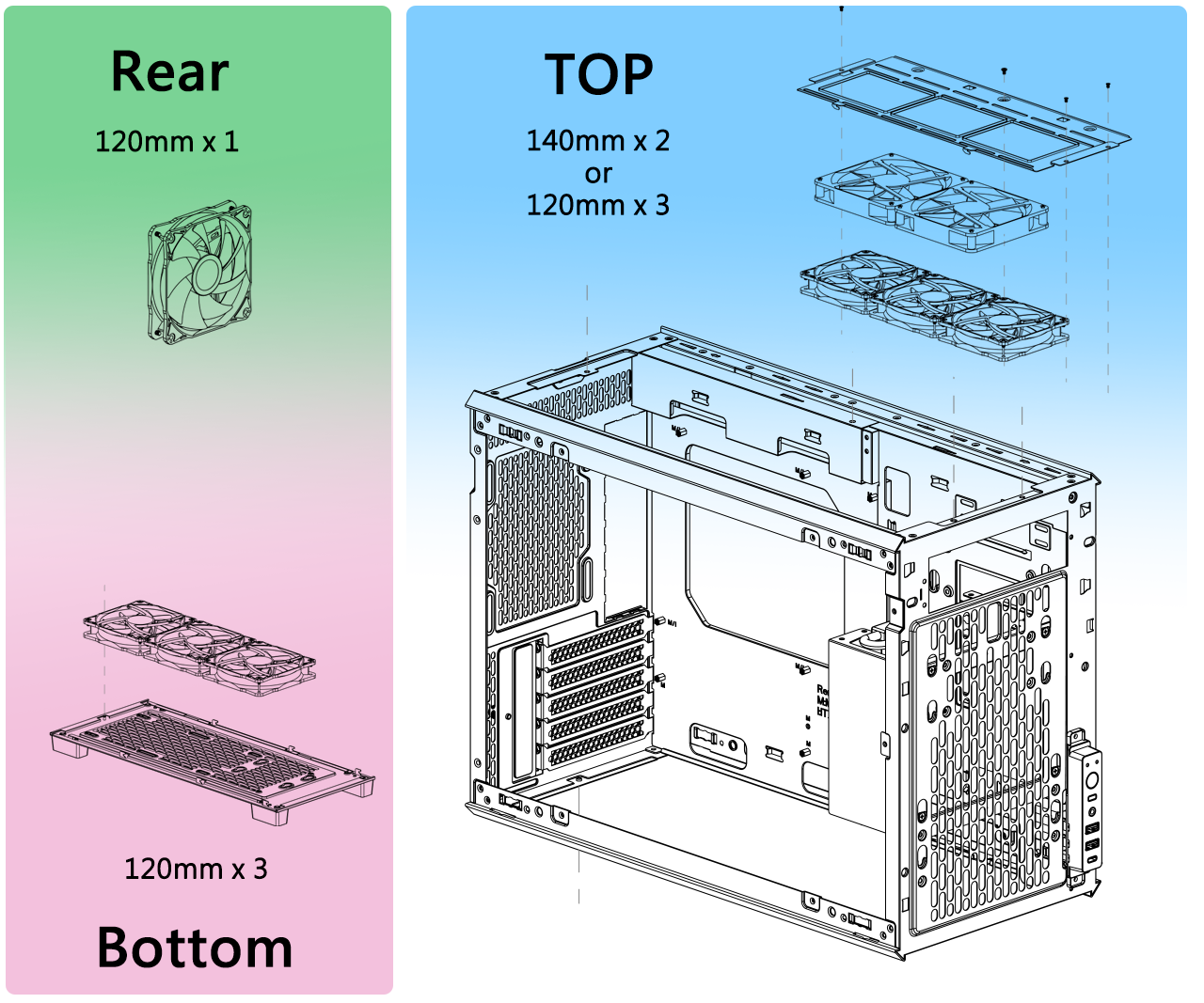 Fan layout diagram
