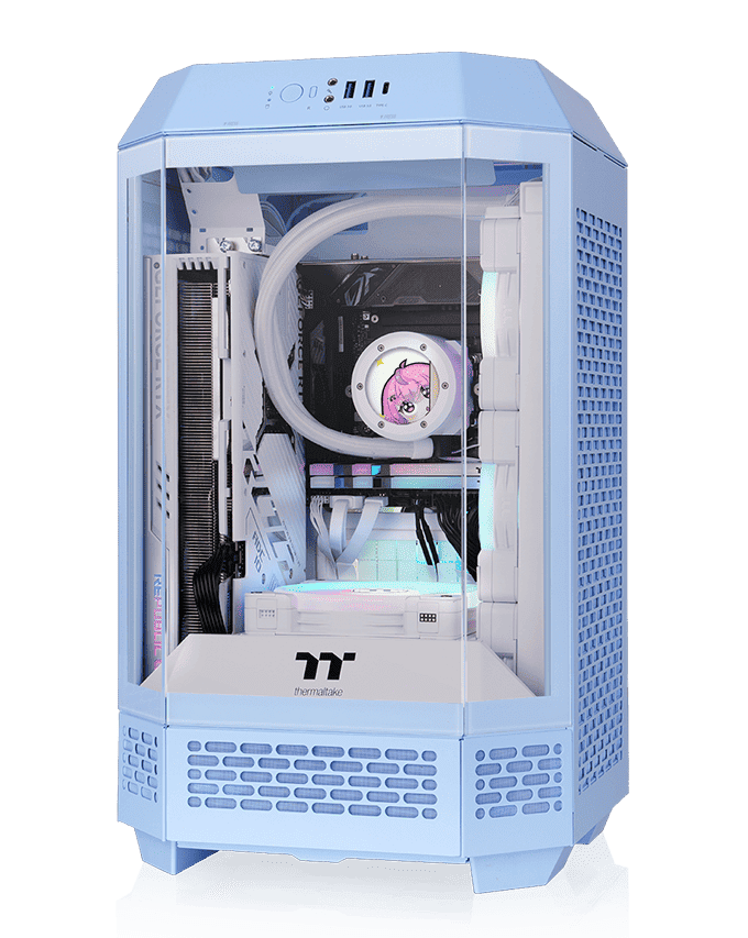 The Tower 250 Hydrangea Blue Mini Tower Chassis