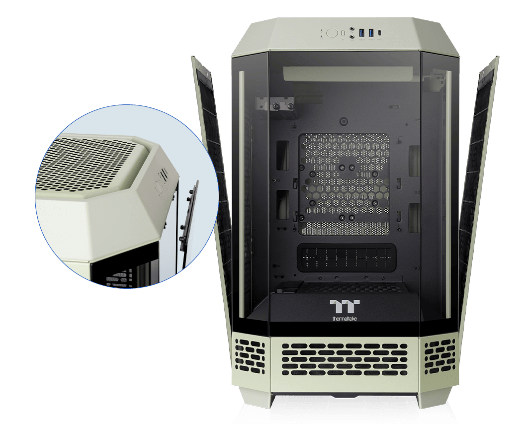 The Tower 250 Matcha Green Mini Tower Chassis – Thermaltake USA