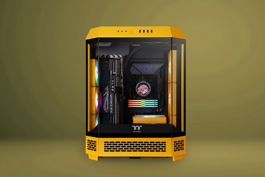 Thermaltake Tower 600 Bumblebeeedition, octagonal prism design for flexibility and workspace integration