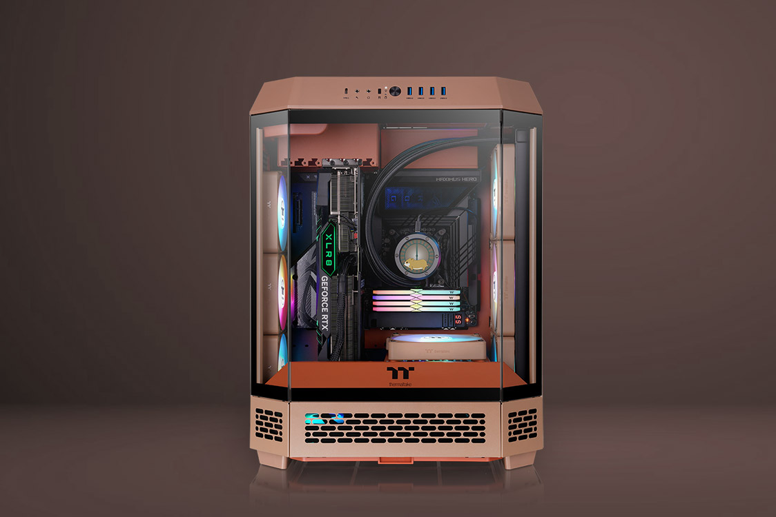 Thermaltake Tower 600 Gravel Sand edition, octagonal prism design for flexibility and workspace integration