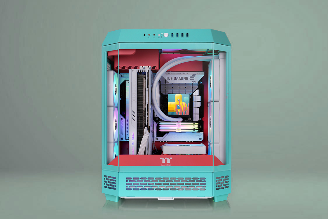 Thermaltake Tower 600 Mint Strawberryedition, octagonal prism design for flexibility and workspace integration