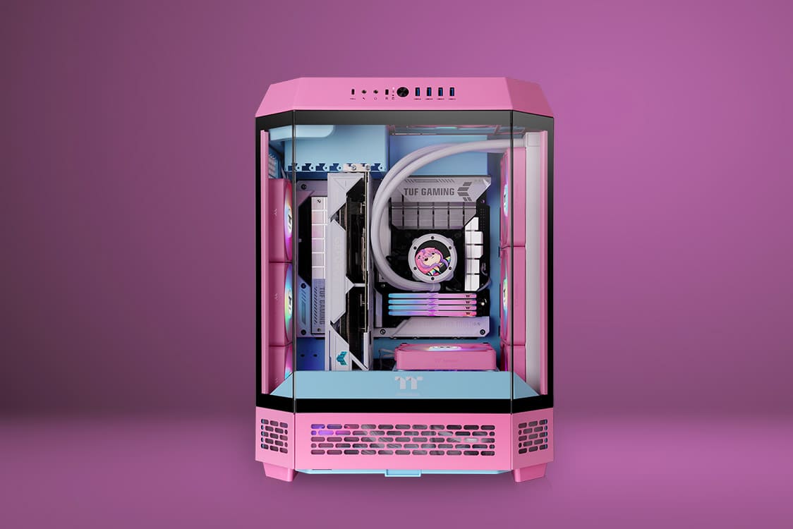 Thermaltake Tower 600 Bubble Pinkedition, octagonal prism design for flexibility and workspace integration