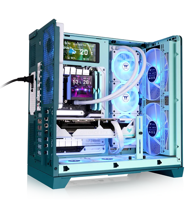 The Tower 250 Mint Strawberry Mini Tower Chassis with cooling support