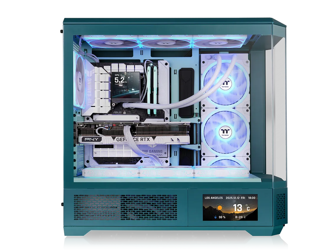 Supports up to a 420mm Radiator on the Right and a 360mm Radiator on the Left