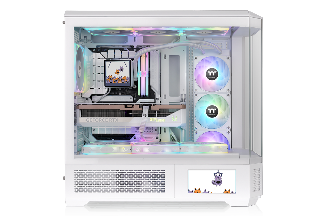 Supports up to a 420mm Radiator on the Right and a 360mm Radiator on the Left